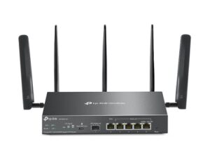 TP-Link ER706W-4G, Omada 4G+ Cat6 AX3000 Gigabit VPN Router, Wireless AX, 1xGbE WAN Port, 4xGbE LAN/WAN Port, 1xGbE SFP Port, MU-MIMO, OFDMA, 3 Year Warranty