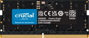 *Limits Apply, contact your AM* Crucial CT8G56C46S5, SODIMM, DDR5 8GB(1x8GB), 5600MHz, CL46, 1.1V, Limited Lifetime Warranty