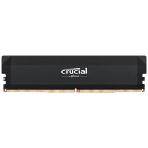 Crucial CP32G60C40U5B, Pro Overclocking Desktop Memory With Heatsink, DDR5, 32GB, 6000MHz, CL40, 1.35V. Black, Limited lifetime Warranty