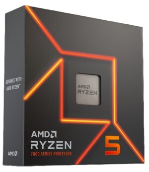 AMD 100-100000593WOF, Ryzen 5-7600X, AM5 Socket, 6 Cores, 12 Threads, Base: 4.7GHz, Turbo: 5.3GHz, 32MB Cache, TDP: 105W, 3 Year Warranty