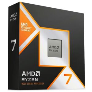 AMD 100-100001084WOF, Ryzen 7 9800X3D, AMD AM5, 8 Core, 16 Threads, Base: 4.7GHz, Boost: 5.2Ghz, Cache: 104MB, TDP: 120W, 3 Year Warranty