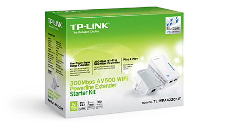 TP-Link TL-WPA4220KIT, 300Mbps AV500 WiFi Powerline Extender Starter Kit, One Touch Wi-Fi Clone Button, 3 Years - Image 2
