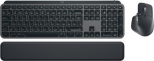 Logitech 920-011605, MX Keys S Wireless Keyboard and Mouse Combo with MX Palm Rest, Graphite, 1 Year Warranty
