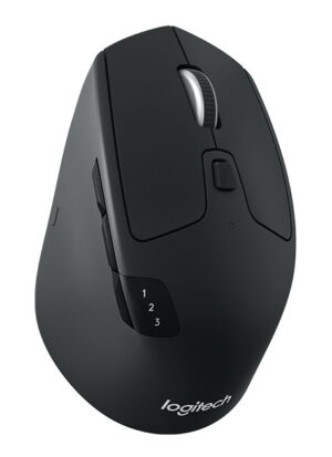 Logitech 910-004792, M720 Triathlon Multi-Device Wireless Mouse, Bluetooth, 1000 dpi, 8 Buttons, USB, Black, 1 Year Warranty