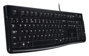 Logitech 920-002582, K120 Keyboard Quiet typing Spill-resistant Durable keys Thin profile Curved space bar Adjustable tilt legs, 1 Year
