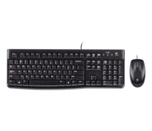 Logitech 920-002586, MK120 Keyboard and Mouse Combo, USB, Wired, 3 Year Warranty