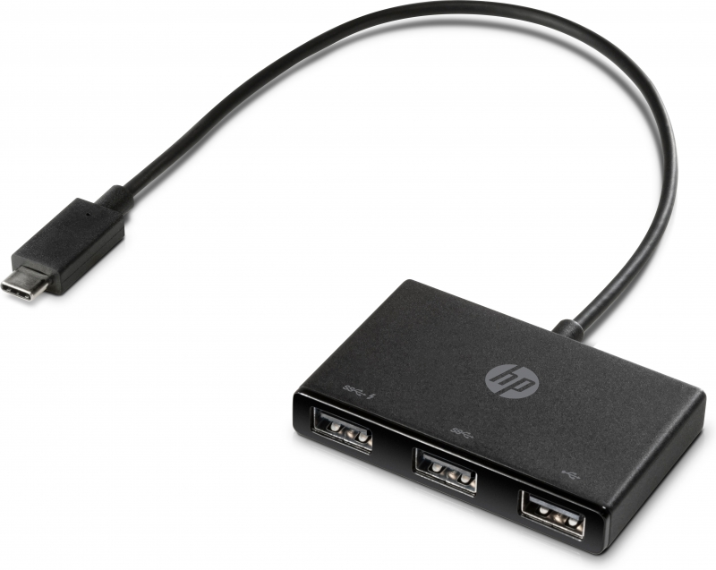 HP Z6A00AA, USB-C to 3x USB-A Hub, 1 Year Warranty