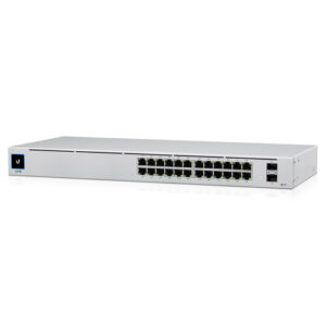 Ubiquiti USW-24-POE-AU, UniFi 24 port Managed Gigabit Switch, 16x PoE+ Ports, 8x Gigabit Ethernet Ports, with 2xSFP, 120W, Touch Display, Fanless, 1 Year Warranty