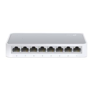 TP-Link TL-SF1008D, 8-port 10/100M Mini Desktop Switch, 8 10/100M RJ45 Ports, Plastic Case, 3 Year Warranty