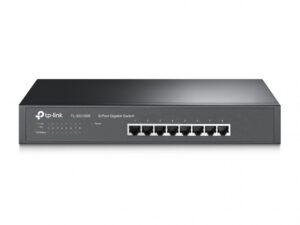 TP-Link TL-SG1008, 8-port Gigabit Switch, 8 10/100/1000M RJ45 Ports, 1U Rack-Mountable Steel Case, 3 Year Warranty