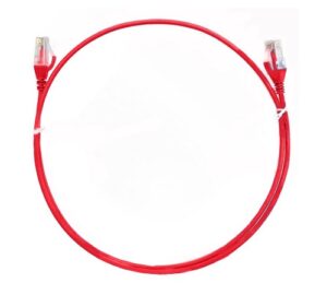 8Ware CAT6THINRD-2M, CAT6 Ultra Thin Slim Cable, Length: 2m, Red, 3 Year Warranty