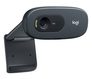 Logitech 960-001084, C270i, HD Webcam, 720p/30 Frames, Plug and Play, Built-in Noise Reducing Mic, Auto Light Correction, Fixed Focus, Universal clip fits laptops, LCD or monitors,  2 Years Warranty