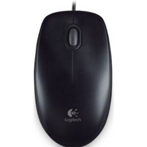 Logitech 910-006605, B100 Optical Mouse, Wired, 1000 dpi, USB, Black, 3 Year Warranty