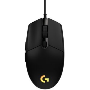 Logitech 910-005790, G203 Lightsync RGB Gaming Mouse, Wired, 200-8000 dpi, 6 Programmable Buttons, USB, Black, 2 Year Warranty