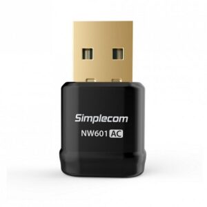 Simplecom NW601 AC600 Mini WiFi Dual Band Wireless USB Adapter, 1 Year Warranty