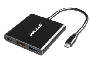 Volans VL-UCH3C2, Aluminium USB-C Multiport Adapter Power Delivery 4K HDMI  USB3.0, 1 Year