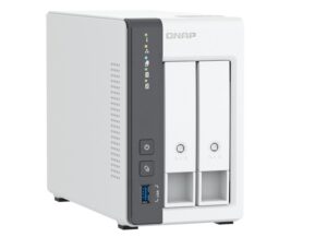 QNAP TS-216G 2-Bay NAS Storage System, 2.5GbE, Quad-Core 2.0GHz, 4GB RAM, Hot-Swappable, AI-Powered, RAID Support, USB One-Touch Backup