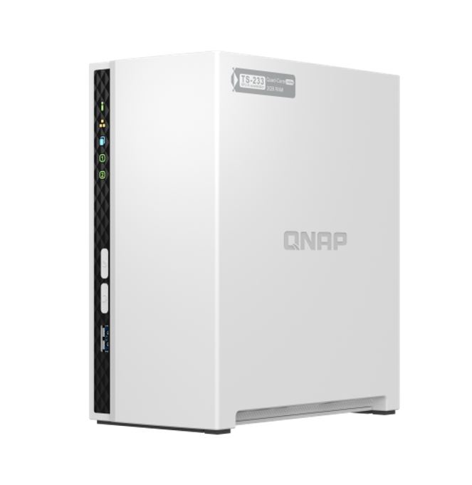 QNAP TS-233 2 Bay NAS ARM 4-core Cortex-A55 2.0GHz processor 2GB Hot-swappable 1xGbE WOL 2xUSB2.0 1xUSB3.2 FAN 2 year warranty - Image 3