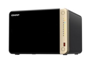 QNAP TS-664-8G 6-Bay desktop NAS, Intel® Celeron® N5095 4-core/4-thread processor, burst up to 2.9 GHz, 8 GB SODIMM DDR4 (1 x 8 GB)