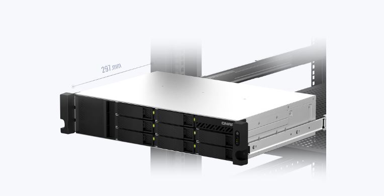 QNAP TS-873AeU-RP-4G 8 Bay 2U AMD Ryzen™ Embedded V1500B 4GB DDR4 Hot-swappable 2 x M2 2280 2x2.5GbE WOL 1xPCle Gen3 x8 4xUSB3.2 2U redundant power - Image 3