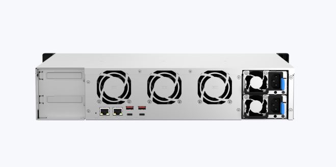 QNAP TS-873AeU-RP-4G 8 Bay 2U AMD Ryzen™ Embedded V1500B 4GB DDR4 Hot-swappable 2 x M2 2280 2x2.5GbE WOL 1xPCle Gen3 x8 4xUSB3.2 2U redundant power - Image 4
