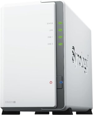 Synology DiskStation DS223J 2-Bay 3.5' SATA HDD/ 2.5' SATA SSD/ 4-core 1.7 GHz / 1 GB DDR4 non-ECC / 2-year hardware warranty
