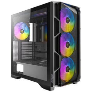 Antec AX1000 ARGB E-ATX ATX Micro-ATX ITX LED Control button USB3.0 x2 Type-C 3.2 Gen2 x1 Tempered Glass Side Panel Mid-Tower Gaming Case