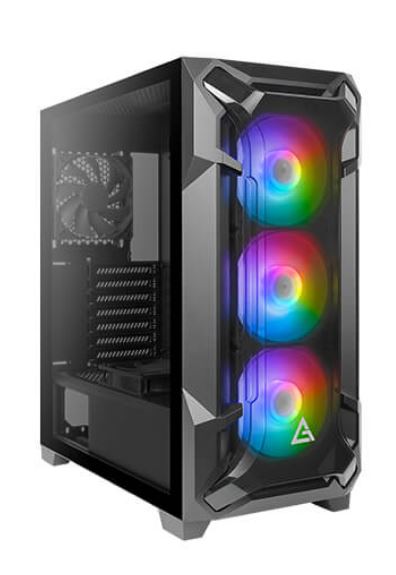 (LS) Antec DF600 FLUX ATX, 5 x120mm Fans Included, 3x ARGB & 2x PWM + Fan Controller, Tempered Glass Side, 2x USB 3.0 High Airflow Thermal Gaming Cas - Image 2