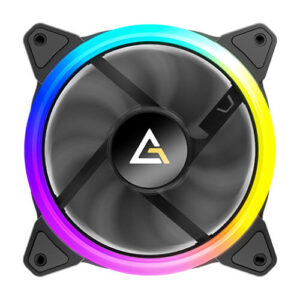 Antec Neon 12CM ARGB 3 Pack + Controller - Full Spectrum ARGB Spiral Visual appealing & Heat dissipation, Hydraulic,  4P PWN, 3P PWR, 120mm Case Fan