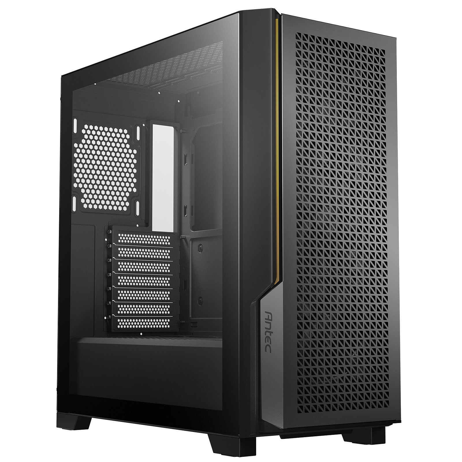 Antec P20C ATX, E-ATX High Airflow, USB-C, Cable management , 4x HDD or SSD , 375mm GPU, 170mm CPU 3x PWM 12 CM Fan, Tempered Glass, Gaming Case