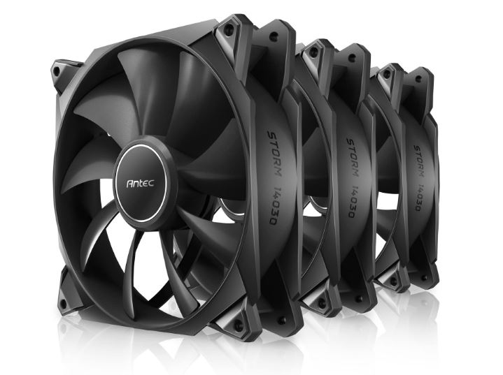 Antec Storm 120mm T3 PWM FDB 3 Pack. High Airflow 80.47 CFM, Air Pressure 2.7, Noise Level 36.99. Woven Cable, PMW Daisy Chain case fan 3 Yrs Warranty - Image 2
