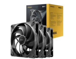 Antec Tranquil140, PWM, 2000RPM, 59.23CFM, 2.46mmH₂O, 4 Pin PWM Connector, 140mm x 25mm Performance case Fan, Tranquil Series 3 Pack(LS)