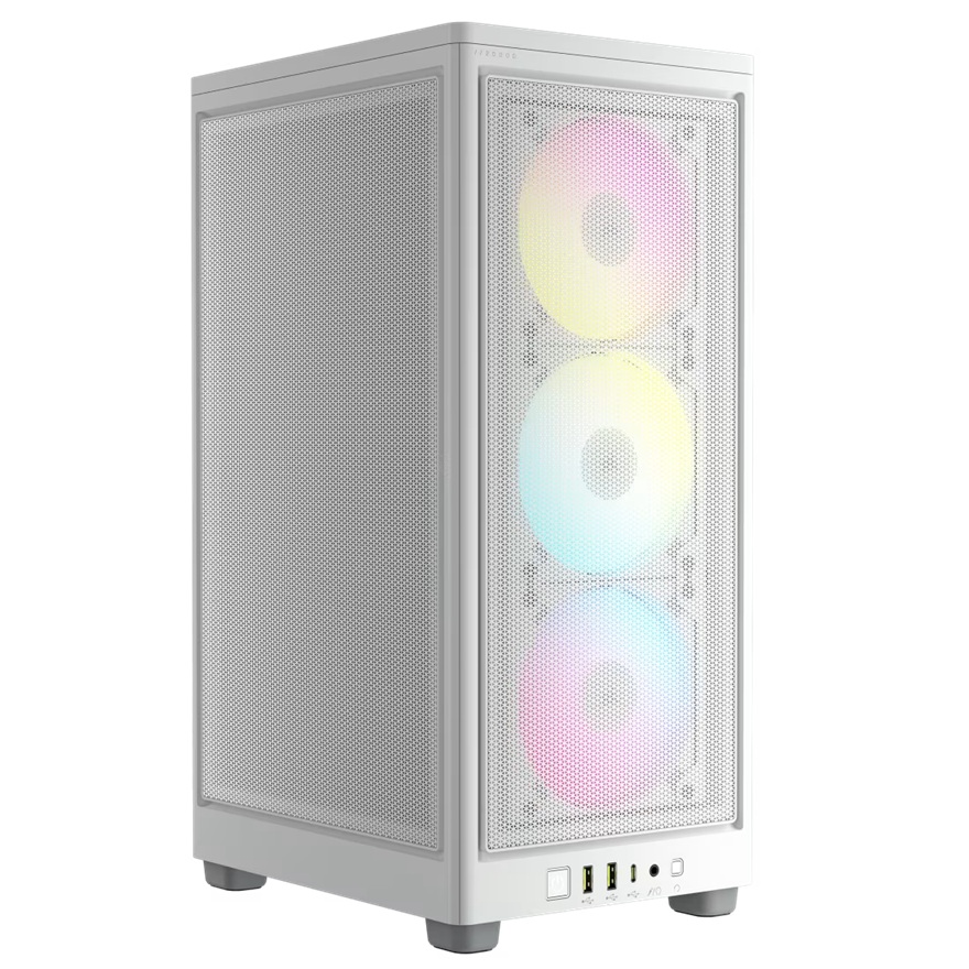 Corsair 2000D RGB AIRFLOW Mini-ITX PC Case - White, SFX, 365mm GPU, 165mm CPU, 120-360mm radiator, 3x 2.5' bays, USB-C/USB-A, 5.5kg, 2yr wty(LS) - Image 2