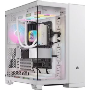 Corsair 6500X Tempered Glass ATX Mid-Tower, Dual Chamber, Cable Management, White Case(LS)