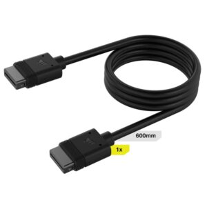 Corsair iCUE LINK Cable, 1x 600mm with Straight connectors, Black