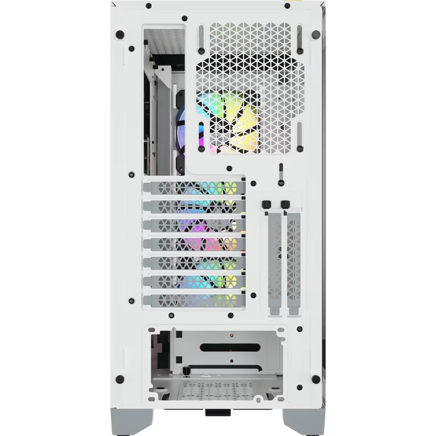 Corsair iCUE 4000X RGB Tempered Glass Mid-Tower ATX Case - White, ATX/E-ATX, 360mm GPU, 170mm CPU, 2yr wty - Image 3