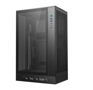 DeepCool CH270 DIGITAL M-ATX Case, Full sized Air Cooler Support,360mm AIO support, USB3.0/Type-C/Hybrid audio ports in I/O,3 Dust Filters