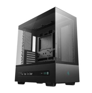 DeepCool CH690 DIGITAL Mid-Tower ATX Case, Panoramic Design, Support up to 420mm Radiator, Supports Rear Connector Motherboards, USB3.0×2、Audio/Mic×1