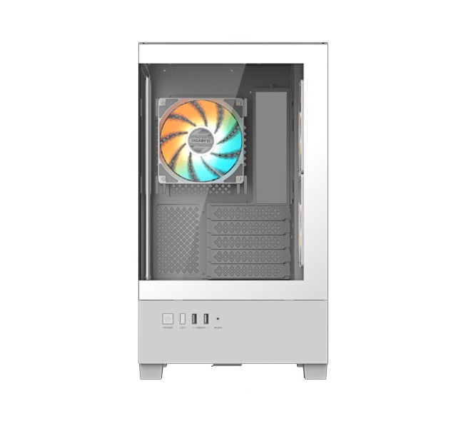 Gigabyte C201PI M-ATX CASE, Mid Tower, mini-ITX/m-ATX, White, H431x W242x D430 mm, 5 Slots, USB 3.0 x2, H=502 W=313 D=525 mm - Image 2