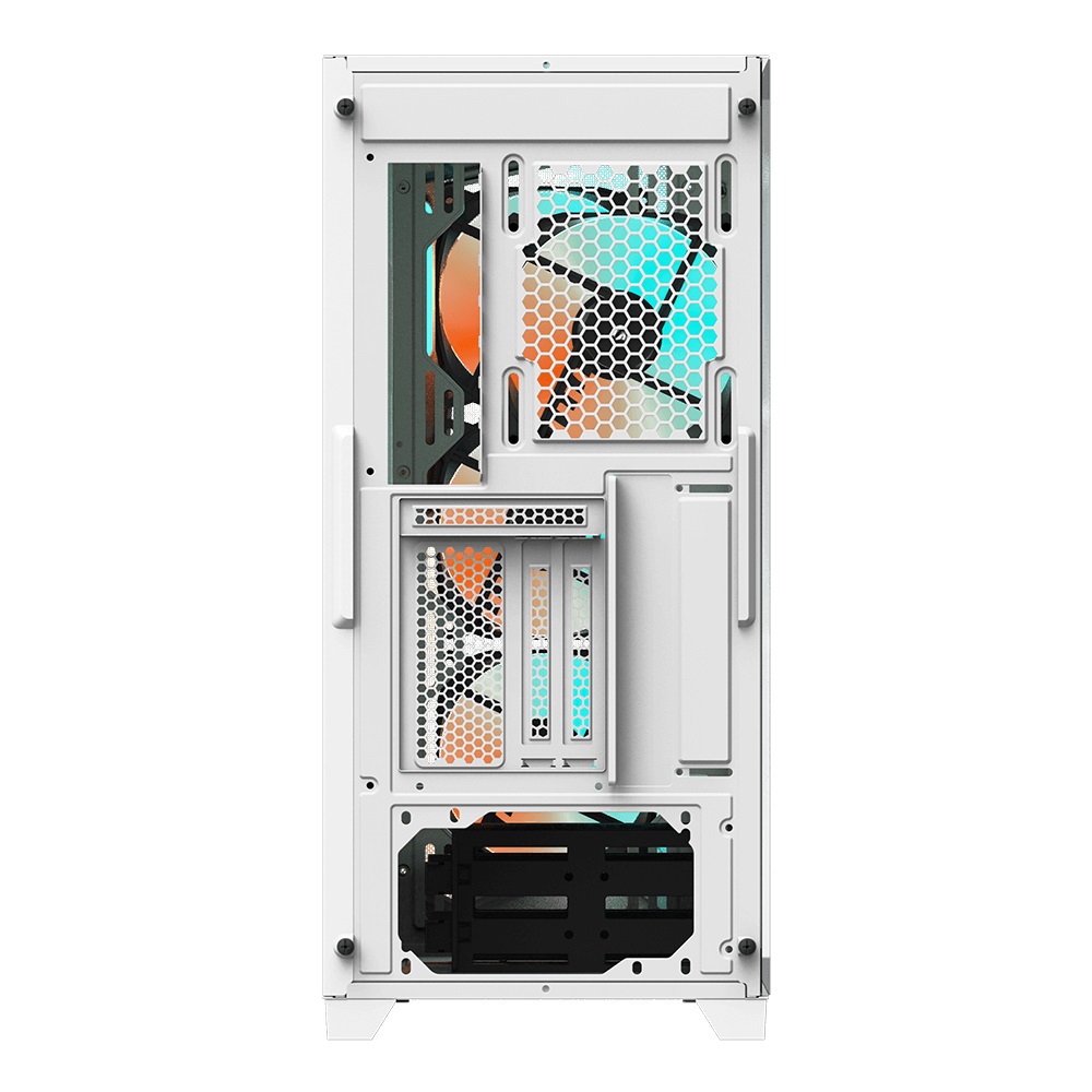 Gigabyte C301 RGB Tempered Glass E-ATX White Mid Tower Gaming Chassis 2x3.5' 2x2.5' 2xUSB3.0 Detachable Dust Filter Liquid Cooling PSU Standard ATX - Image 4