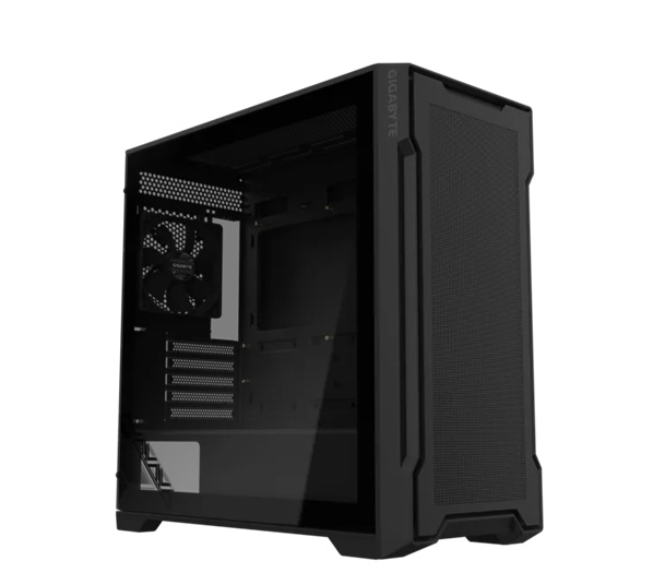 Gigabyte C102 GLASS BlackMid Tower case, Mini ITX / Micro ATX, 5x Expansion slots, 2x 3.5' Drive Support, 3x 2.5' Drive Support, 2x USB 3.0, 120mm Fan - Image 3