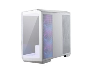 MSI MAG PANO M100R PZ WHITE Micro ATX Case, 1x USB 3.2, 2x USB 2.0, 1x Audio, 1x Mic, 4x PCI-E, 2x 2.5', 2x 3.5', Micro ATX / Mini ITX(LS)