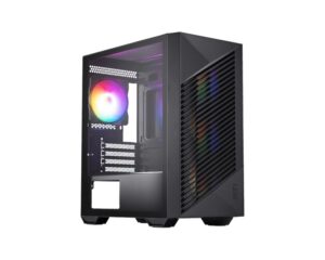 MSI PRO FORGE M050A Mini-Tower, mATX/ITX, GPU 300mm, CPU 160mm, PSU 170mm, 4 slots, 4×RGB fans, 2×2.5', 2×3.5', 120/240mm top rad, 388×200×423mm