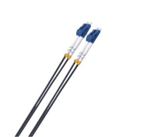 8ware 1m LC-LC OS2 Single Mode Dual-Core Fibre / Fiber Optic Cable UPC Duplex Armored Low Smoke Zero Halogen (LSZH) Jacket Black