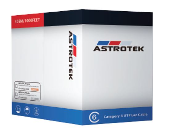 Astrotek CAT6 UTP Cable 305m Roll - Orange Full 0.55mm Copper Solid Wire Ethernet LAN Network 23AWG 0.55cu 2x4p LSZH Jacket - Image 2