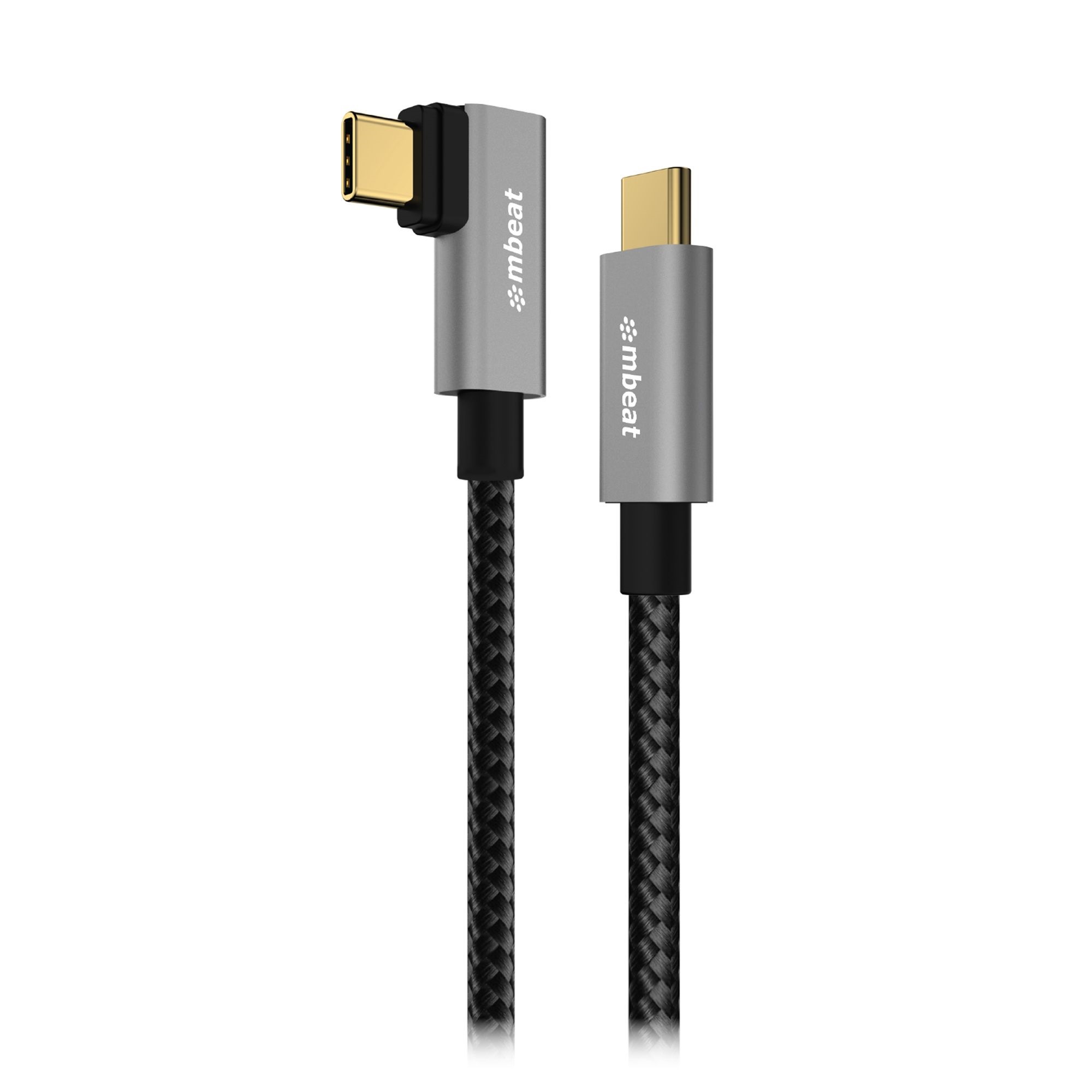 mbeat® Tough Link 1.8m L-Shape USB 3.2 Gen2 USB-C Cable - Space Grey Data Transfer Rate: Maximum 10Gbps Video Resolution: Maximum 4K/60Hz Weight 85g