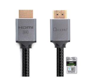 Oxhorn HDMI2.1 8K@60Hz 3D Ultra Certified Ethernet Aluminum Header Cable 3m Male to Male Retail Pack