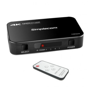 (LS)Simplecom CM324 4 Way HDMI 2.0 Switch 4 IN 1 OUT Ultra HD 4K 60Hz HDR HDCP 2.2