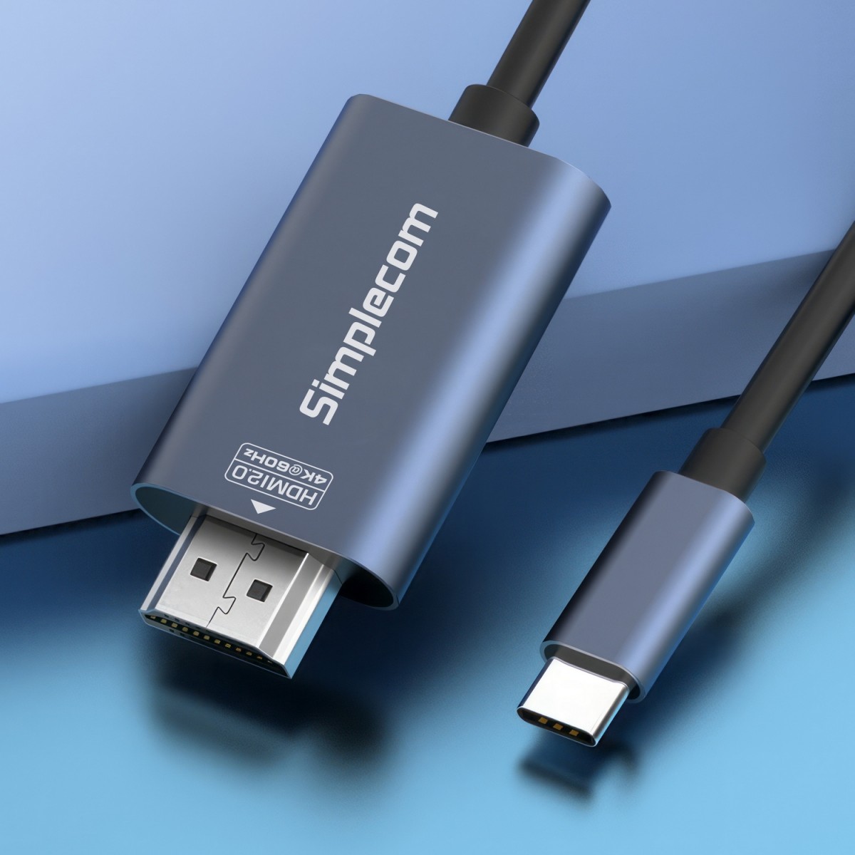 Simplecom DA322 USB-C Type-C to HDMI 2.0 Cable 2M HDCP 4K@60Hz - Image 3