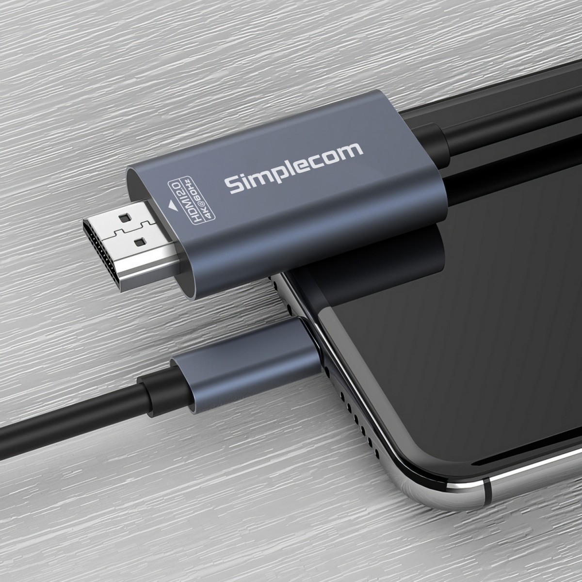 Simplecom DA322 USB-C Type-C to HDMI 2.0 Cable 2M HDCP 4K@60Hz - Image 4